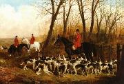 unknow artist Classical hunting fox, Equestrian and Beautiful Horses, 048. oil painting on canvas